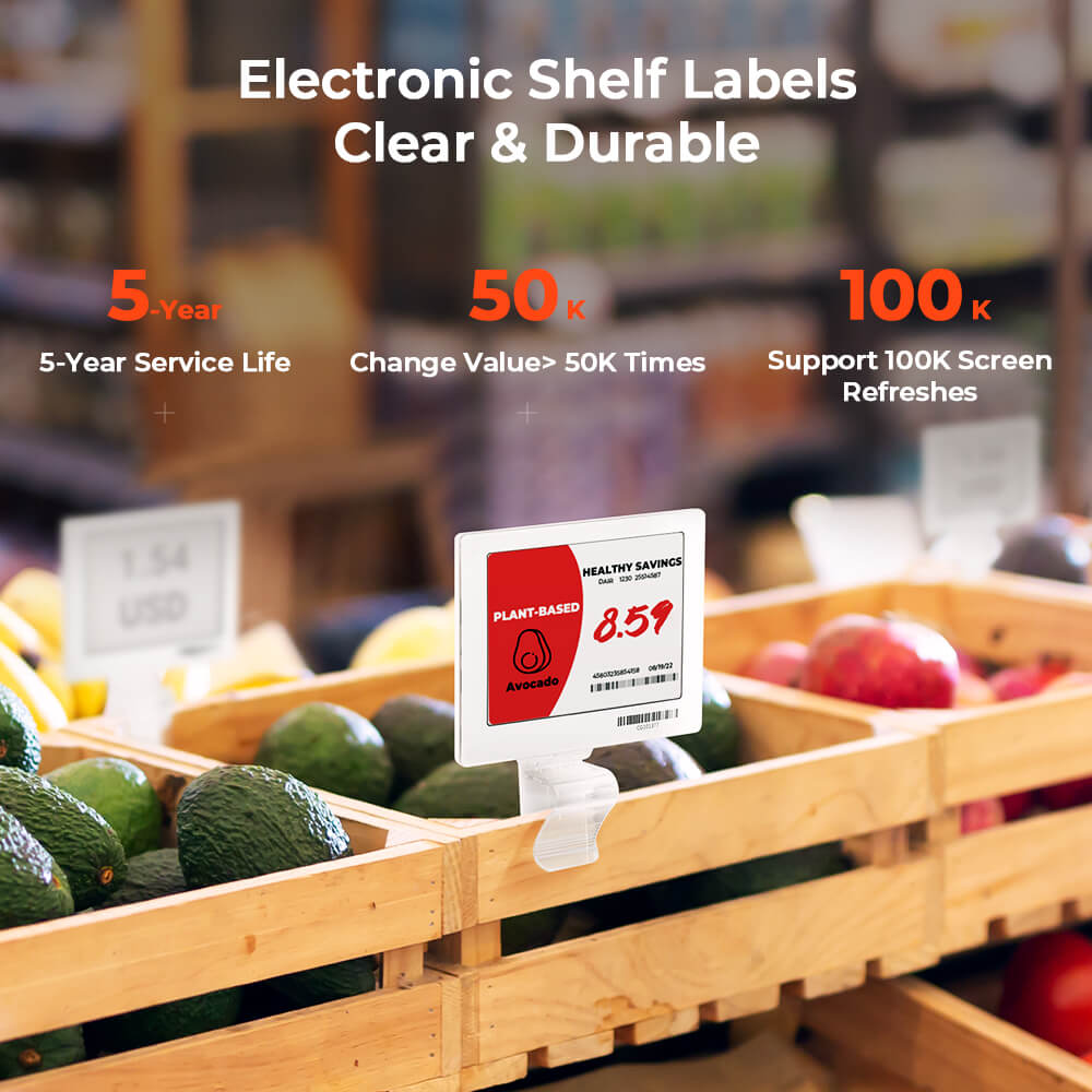 electronic shelf labels Clear & Durable