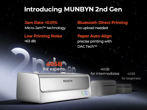 405B Wireless Shipping Label Printer - MUNBYN® POS